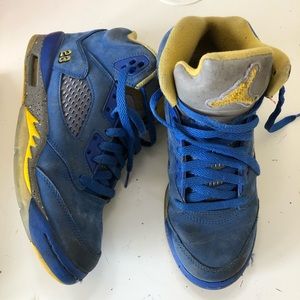 Air Jordan 5 Laney blue yellow